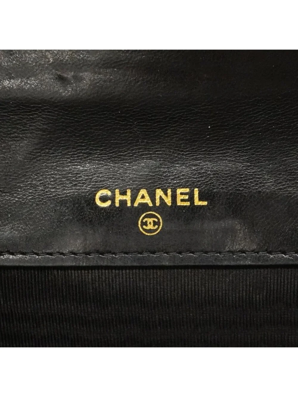 Chanel Wallet Bicolor Lambskin Black Gold